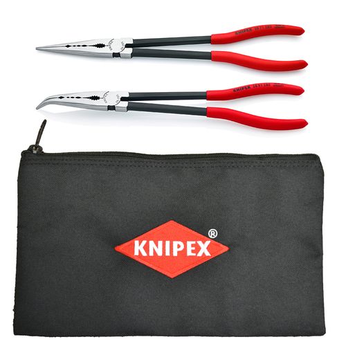 Main product image of 2 Piece XL Long Needle Nose Pliers Set w/ Keeper Pouch