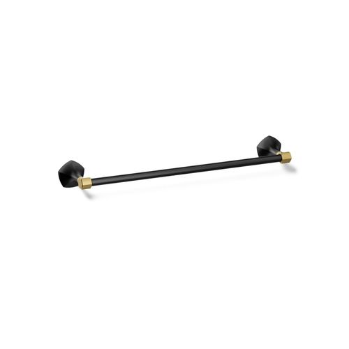 Main product image of 18" Towel Bar (Matte Black w/ Brushed Moderne Brass), K-27060-BMB
