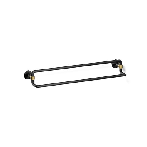 Main product image of 24" Double Towel Bar (Matte Black w/ Brushed Moderne Brass), K-27062-BMB