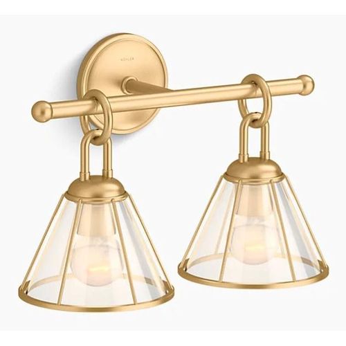 Main product image of Terret 2-Light Sconce (Brushed Moderne Brass), 27742-SC02-2GL