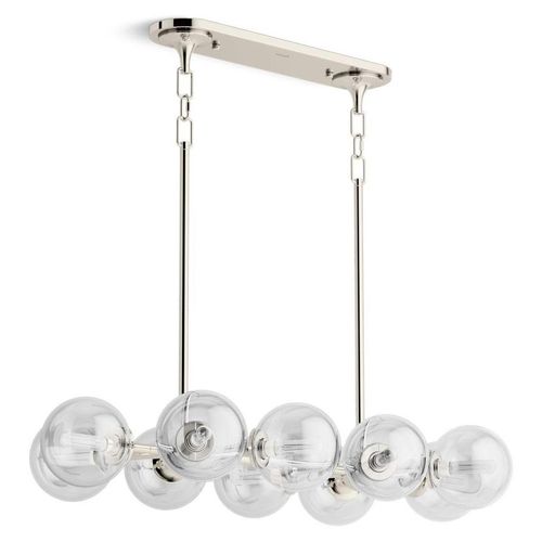 Main product image of Bellera 10-Light Linear Chandelier (Polished Nickel), 31766-CH10-SNL