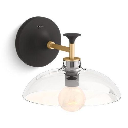 Main product image of Tone 1-Light Sconce (Black with Brass Trim), 31768-SC01-BML