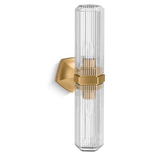 Main product image of Occasion 2-Light Vertical Sconce (Brushed Moderne Brass), 31777-SC02-2GL