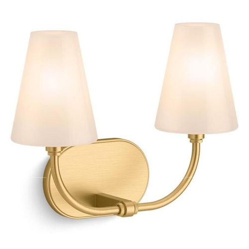 Main product image of Kernen 2-Light Sconce (Brushed Moderne Brass), 32256-SC02-2GL