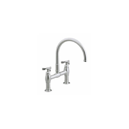 K61303VS Kohler K61303VS Parq DeckMount Bridge Kitchen Sink
