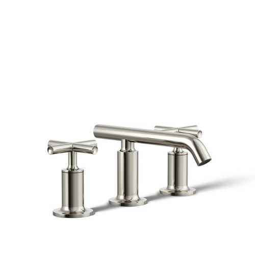 Main product image of Widespread Bathroom Sink Faucet w/ Cross Handles, 1.2 GPM (Vibrant Polished Nickel), K-14410-3-SN