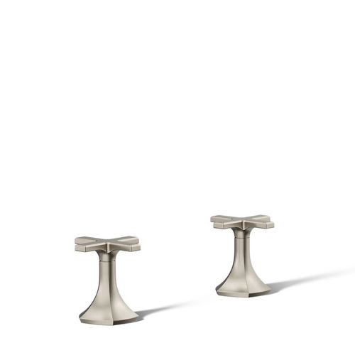 Main product image of Cross Bathroom Sink Faucet Handles (Vibrant Brushed Nickel), K-27010-3-BN