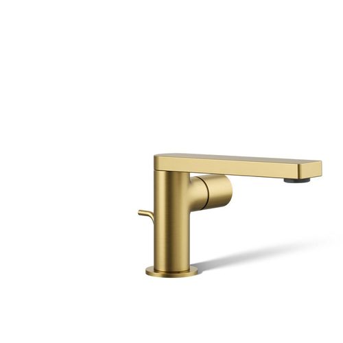 Main product image of Single-Handle Bathroom Sink Faucet w/ Cylindrical Handle, 1.2 GPM (Vibrant Brushed Moderne Brass), K-73050-7-2MB