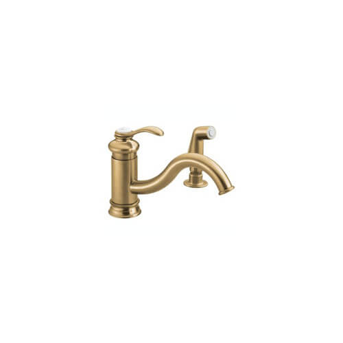 Main product image of Fairfax single-control kitchen sink faucet with sidespray, less escutcheon - Vibrant Brushed Bronze