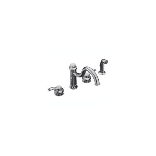 K12231CP Kohler K12231CP Fairfax high spout kitchen sink faucet with matching sidespray