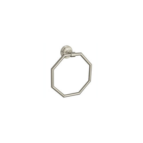 Main product image of Pinstripe Towel Ring (Vibrant Brushed Nickel), K-13112-BN