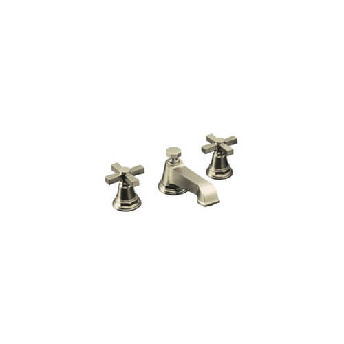 Main product image of Pinstripe Pure Widespread Lavatory Faucet, Cross Handles - Vibrant Brushed Nickel, K-13132-3A-BN