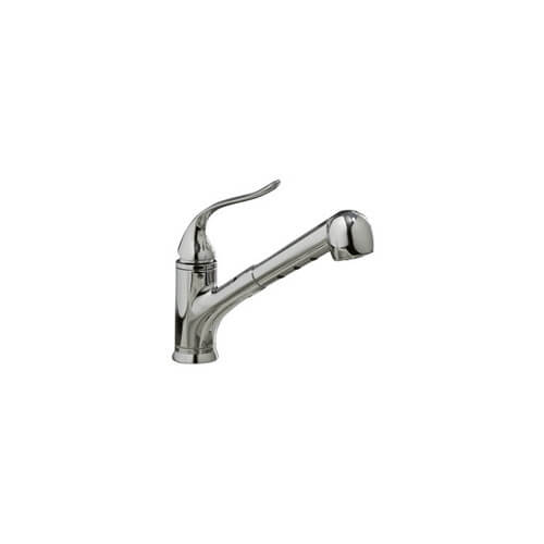 Main product image of Coralais Single-Control Pullout Spray Kitchen Sink Faucet With Color-Matched Sprayhead And Lever Handle - Polished Chrome