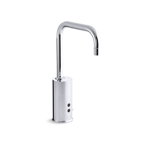 Main product image of Gooseneck 0.35 Gpm Shelf-Back Lavatory Faucet w/ Grid Drain, Lever Handles (Polished Chrome), K-45345-BA-CP