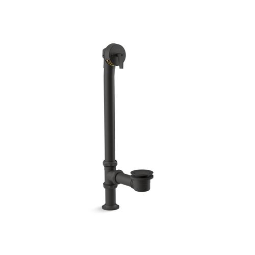 Main product image of Vintage 1-1/2" Pop-Up Bath Drain For Above, Through-The-Floor Freestanding Bath (Matte Black), K-7159-BL
