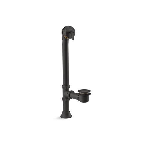 Main product image of Iron Works Decorative 1-1/2" Adjustable Pop-Up Bath Drain For 5' Whirlpool (Matte Black), K-7178-BL