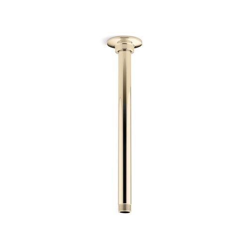 Main product image of 12" Ceiling-Mount 1-Function Rainhead Arm, Flange (French Gold), K-7392-AF