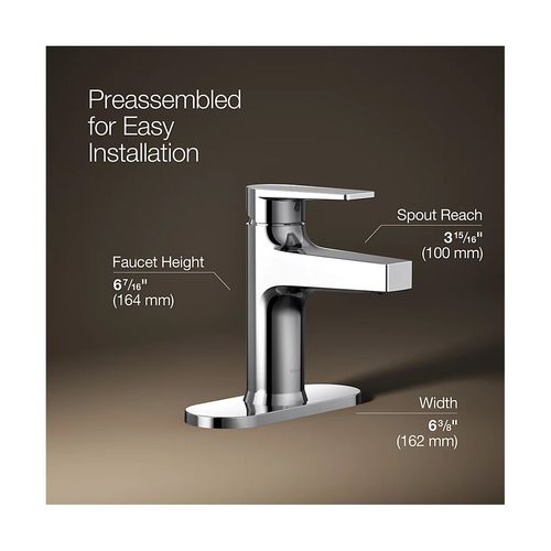 Main product image of Single-Handle Bathroom Sink Faucet, 1.2 GPM (Polished Chrome), K-74021-4-CP