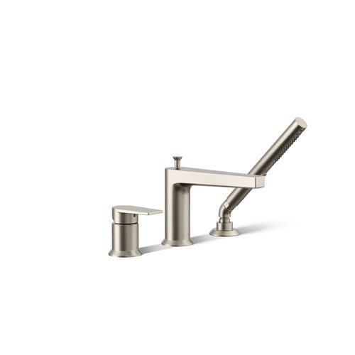 Main product image of Taut Deck-Mount Bath Faucet w/ Handshower (Brushed Nickel), K-74032-4-BN