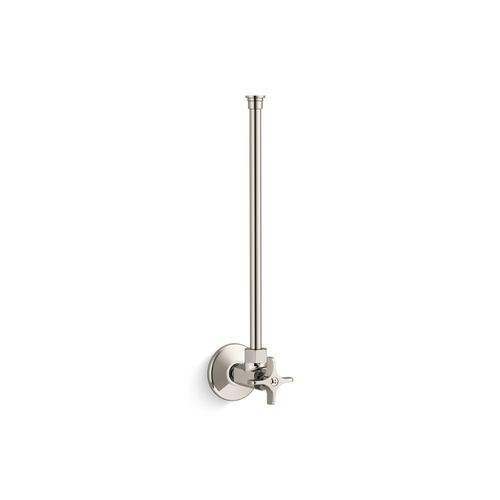 Main product image of 1/2" Npt Angle Supply w/ Stop w/ Cross Handle, Annealed Vertical Tube (Polished Nickel), K-7638-SN