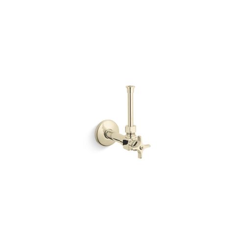 Main product image of 1/2" Angle Supply w/ Stop, Cross Handle, Rigid Vertical Tube (French Gold), K-7653-AF