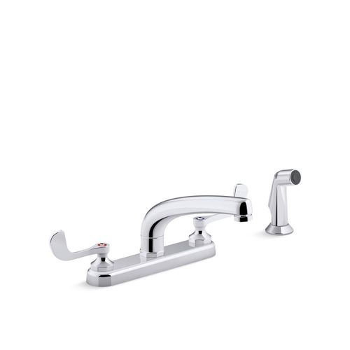 Main product image of Triton 1.5 Gpm Kitchen Faucet w/ Swing Spout, Sidespray, Wristblade Handles (Polished Chrome), K-810T21-5AHA-CP