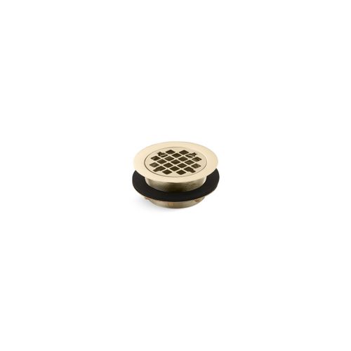 Main product image of Round Shower Drain For Use w/ Plastic Pipe, Gasket Included (French Gold), K-9132-AF