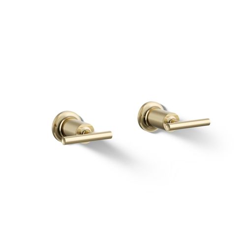 Main product image of Purist Deck Or Wall-Mount Bath Faucet Handle Trim w/ Lever Design (French Gold), K-T14429-4-AF