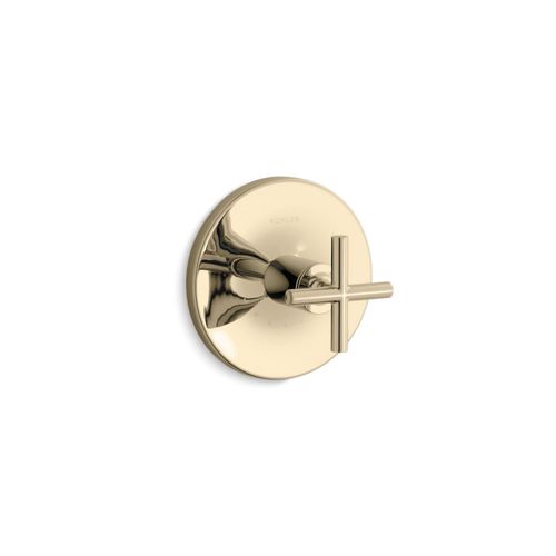 Main product image of Purist Mastershower Temperature Control Valve Trim w/ Cross Handle (French Gold), K-T14488-3-AF