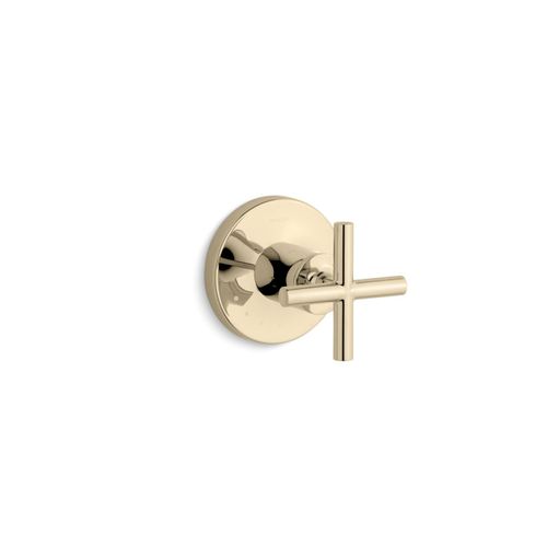 Main product image of Purist Mastershower Volume Control Valve Trim w/ Cross Handle (French Gold), K-T14490-3-AF