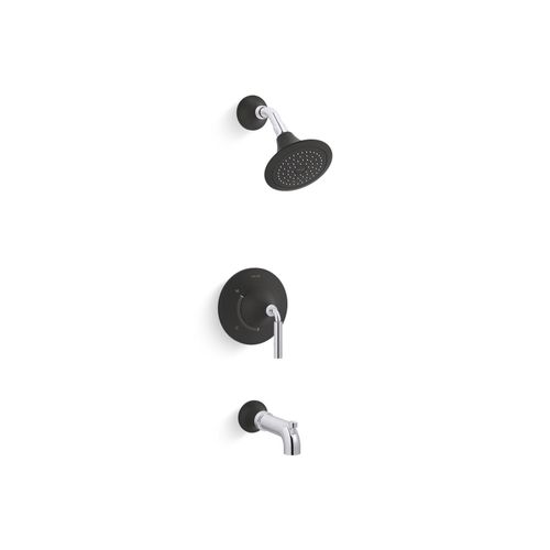 Main product image of Tone Rite-Temp Bath, Shower Trim Kit, 1.75 Gpm (Polished Chrome w/ Matte Black), K-TS27421-4G-CBL