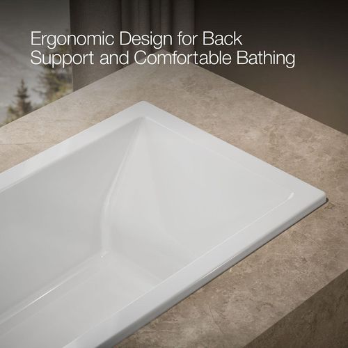 Main product image of Underscore 60" x 30" Rectangular Drop-In Bathtub with Reversible Drain (White)