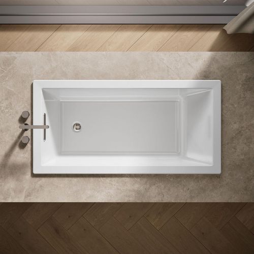 Main product image of Underscore 60" x 30" Rectangular Drop-In Bathtub with Reversible Drain (White)