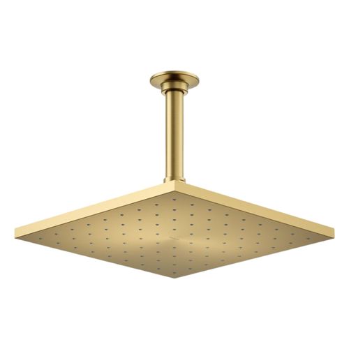 Main product image of Contemporary Square 10" Single-Function Rainhead, 1.75 Gpm (Vibrant Brushed Moderne Brass), K-13696-G-2MB