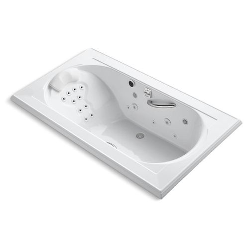 Main product image of Memoirs 72" x 42" Rectangular Drop-In Effervescence Whirlpool Bathtub with Chromatherapy (White)