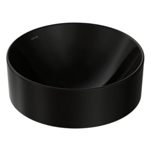 Main product image of Vox 16-1/2" Round Vessel Bathroom Sink (Black), K-14800-7