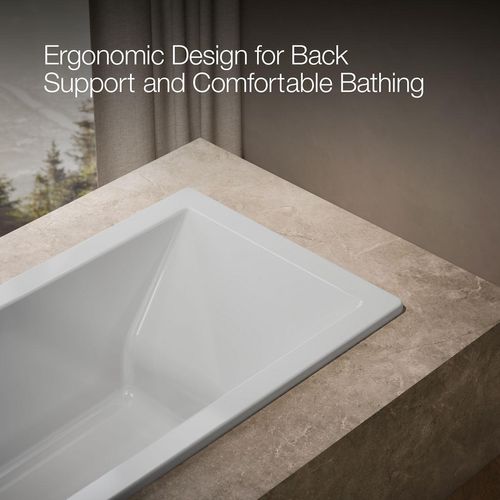 Main product image of Underscore 66" x 32" Rectangular Drop-In Bathtub with Reversible Drain (White)