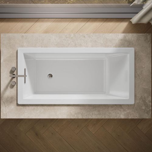 Main product image of Underscore 66" x 32" Rectangular Drop-In Bathtub with Reversible Drain (White)