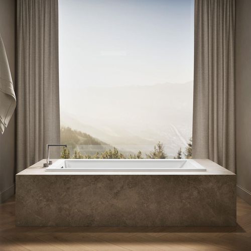 Main product image of Underscore 66" x 32" Rectangular Drop-In Bathtub with Reversible Drain (White)