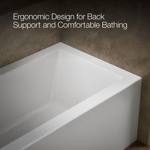 Main product image of Underscore 60" x 32" Alcove Bathtub with Left Drain (White)
