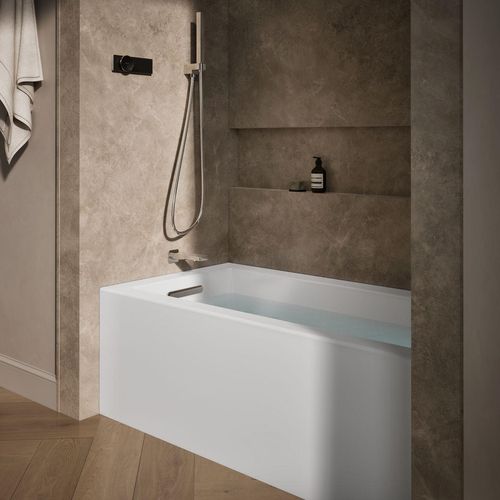 Main product image of Underscore 60" x 32" Alcove Bathtub with Integral Apron, Integral Flange, and Left Drain (White)