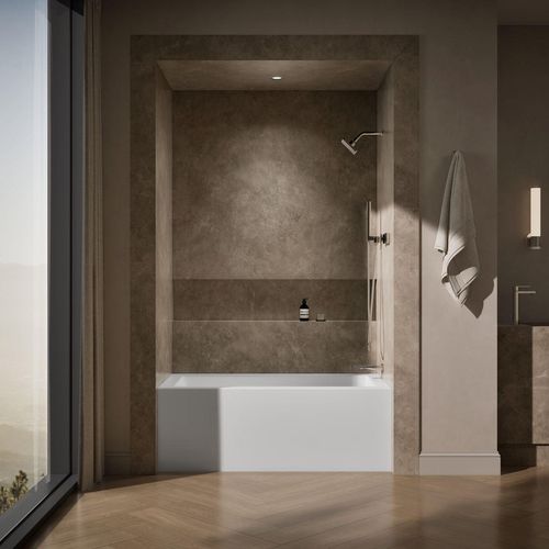 Main product image of Underscore 60" x 32" Alcove Bathtub w/ Integral Apron, Integral Flange, and Right Drain (White)