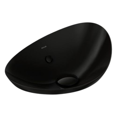 Main product image of Veil 21" Oval Vessel Bathroom Sink (Black), K-20704-7