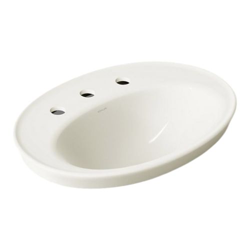 Main product image of Serif 22-1/4" Oval Drop-In Bathroom Sink (Biscuit), K-2075-8-96