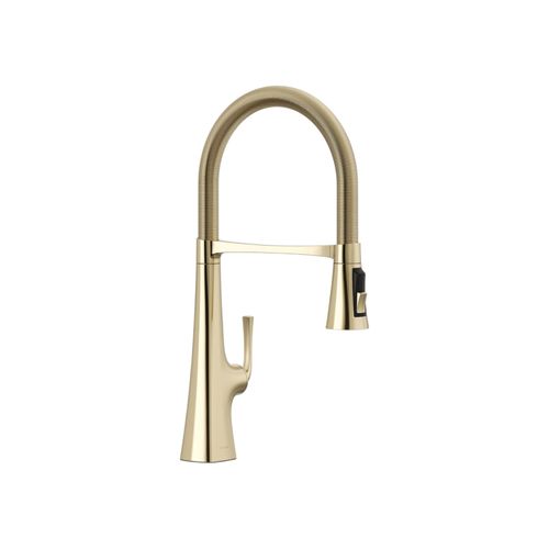 Main product image of Graze Semi-Professional Kitchen Sink Faucet w/ Three-Function Sprayhead (Vibrant French Gold), K-22061-AF