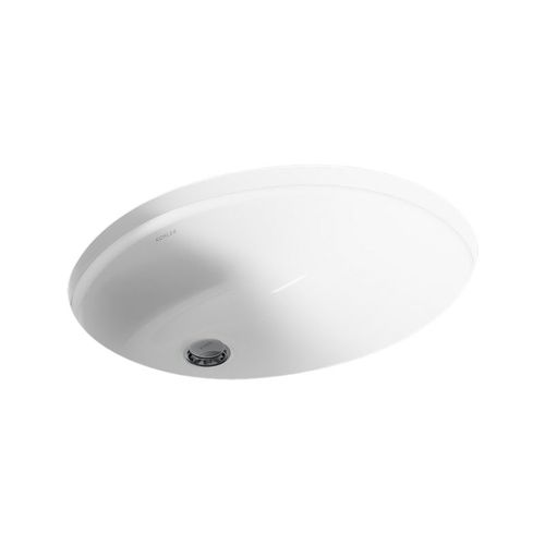 Main product image of 19-1/4" Oval Undermount Bathroom Sink (White), K-2210-N-0