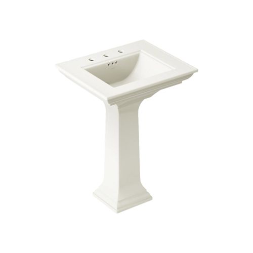 Main product image of Memoirs Stately 25" Rectangular Pedestal Bathroom Sink (Biscuit), K-2344-8-96