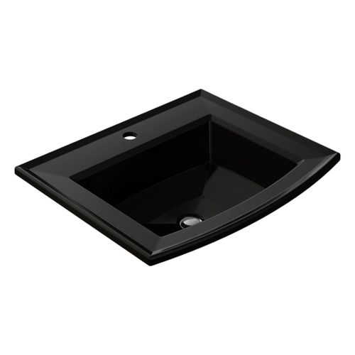 Main product image of Archer 22-3/4" Rectangular Drop-In Bathroom Sink (Black), K-2356-1-7