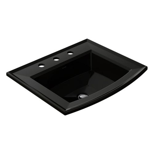Main product image of Archer 22-3/4" Rectangular Drop-In Bathroom Sink (Black), K-2356-8-7