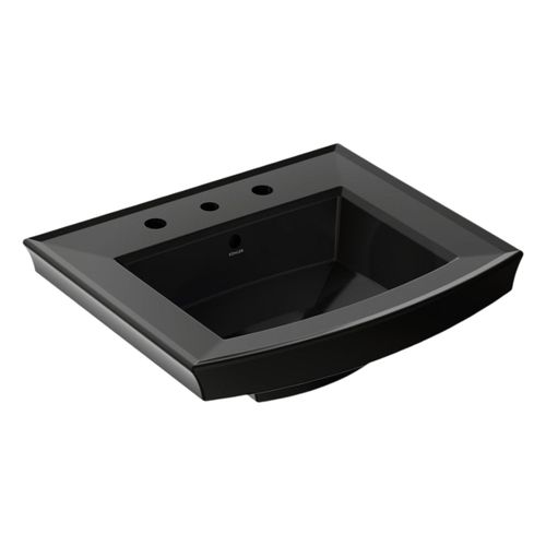 Main product image of Archer 24" Rectangular Pedestal Bathroom Sink (Black), K-2358-8-7